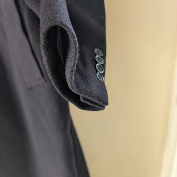 Lauren Ralph Lauren Men's Black Overcoat Coat Cashmere And Wool 100% 38R Mens - Picture 6 of 11